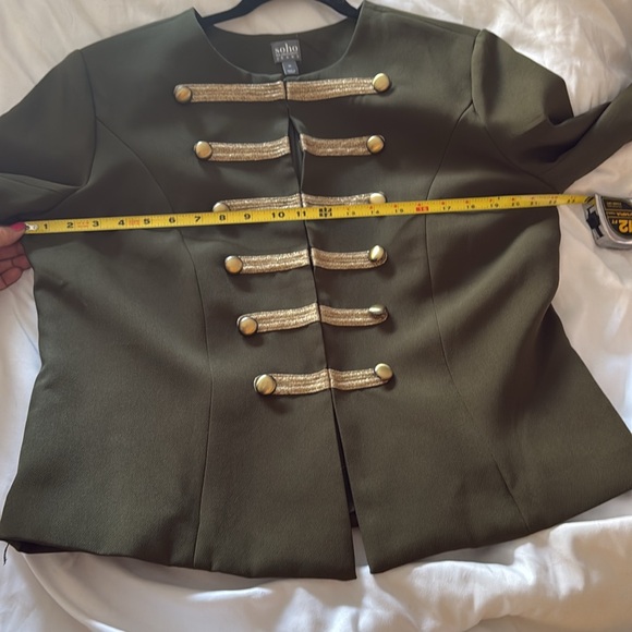 🪖🎖️NWOT New York & Company Soho Jeans Military utility blazer XL - Picture 7 of 9